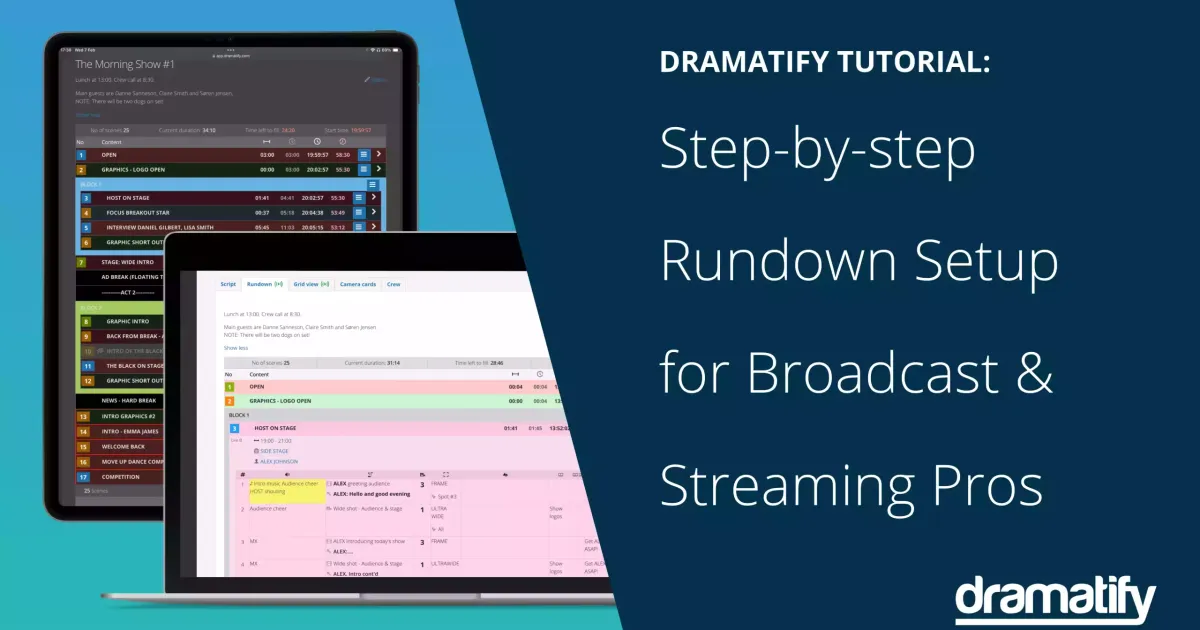 Tutorial: Rundown Setup for Broadcast and Streaming Professionals