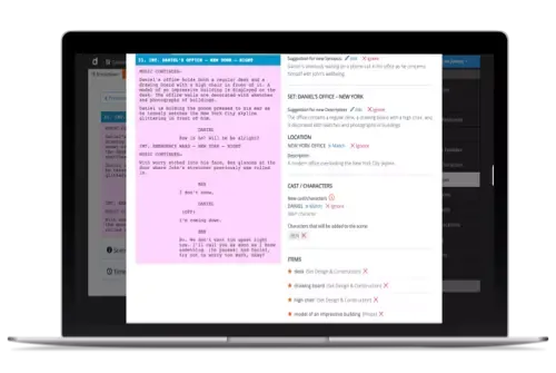 AI-powered script breakdown flows into Dramatify's production budgeting