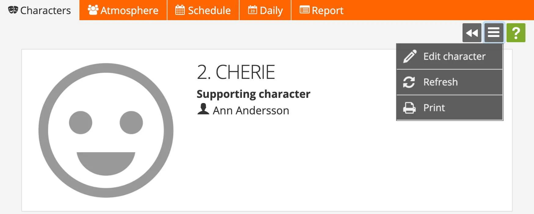 Add a character profile image to your Dramatify production