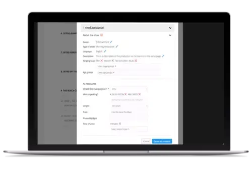 AI content creator for rundowns