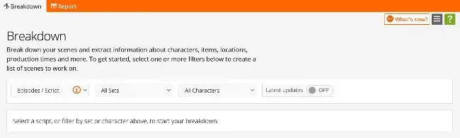 Select breakdown method