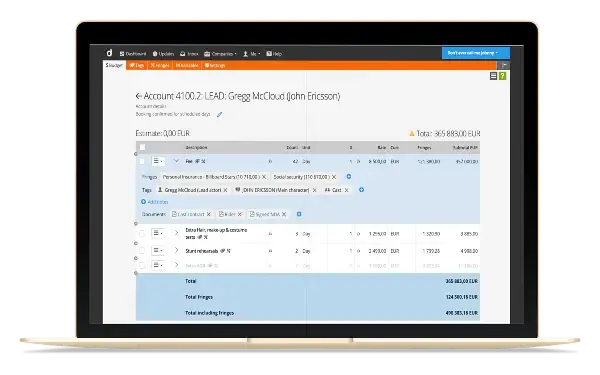 Add cost specifications and notes to line items