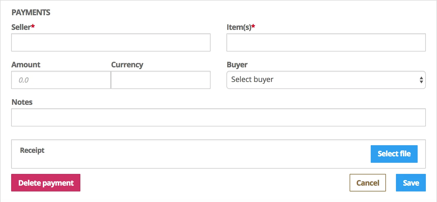 DPR: Payment information