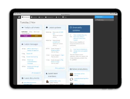 Updates on the dashboard