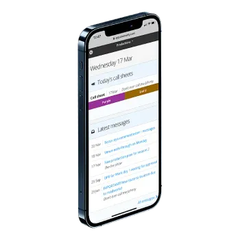 The dashboard on mobile