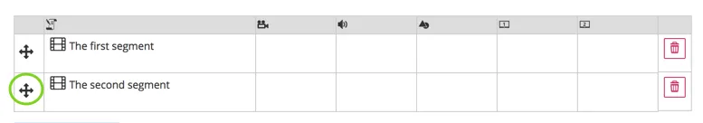 Drag-and-drop-segments