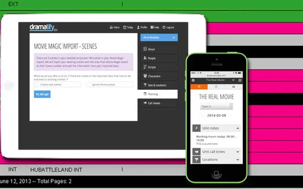 Import from Movie Magic Scheduling, distribute digitally