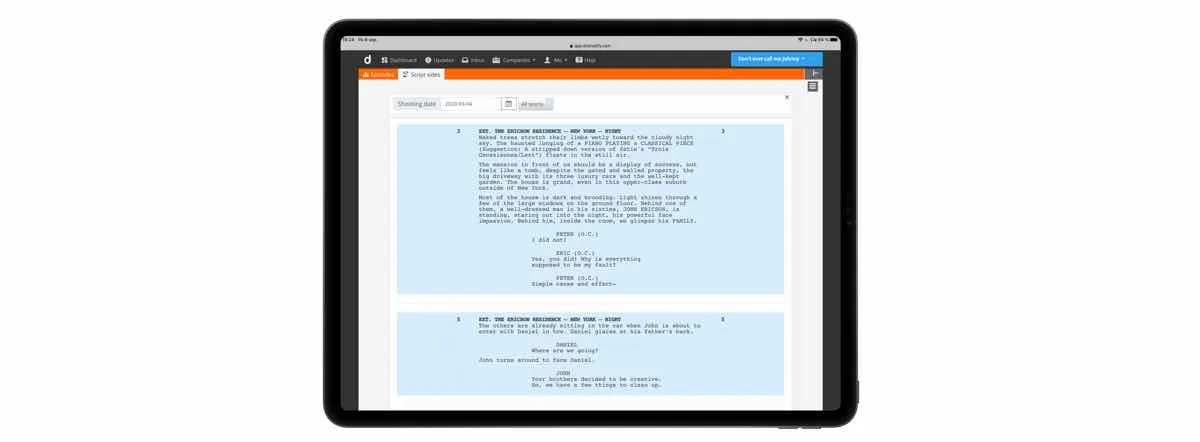 Script sides & more!