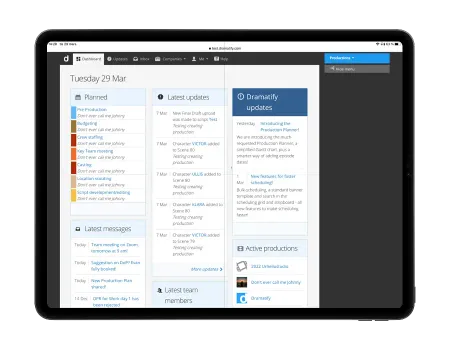 View today's tasks on the dashboard