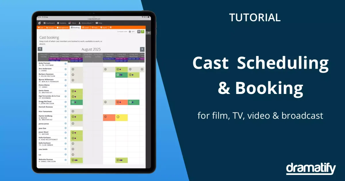 Mastering Efficient Cast Booking and Cast Scheduling: Free Tutorial