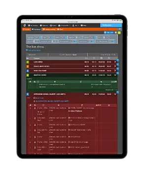 Rundown with dark mode for studio productions.