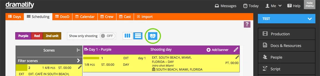 Scheduling, Csst/Character icon