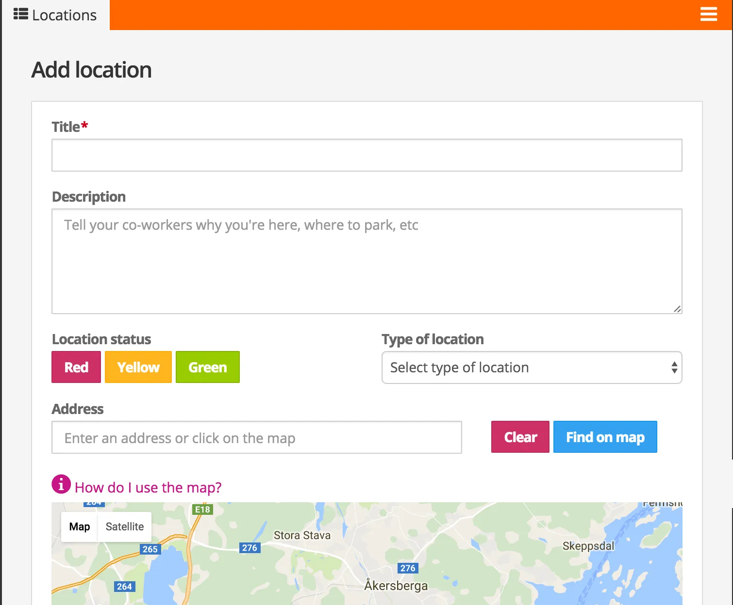 Add a new location