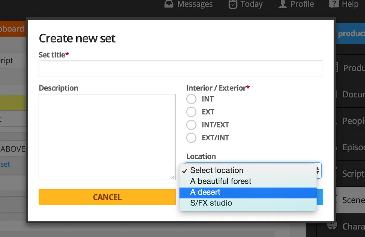 Create new set
