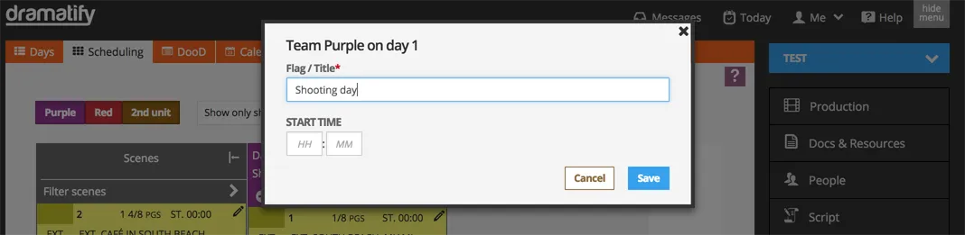 Scheduling: Change flag