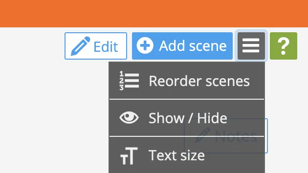 Change text size in the rundowm