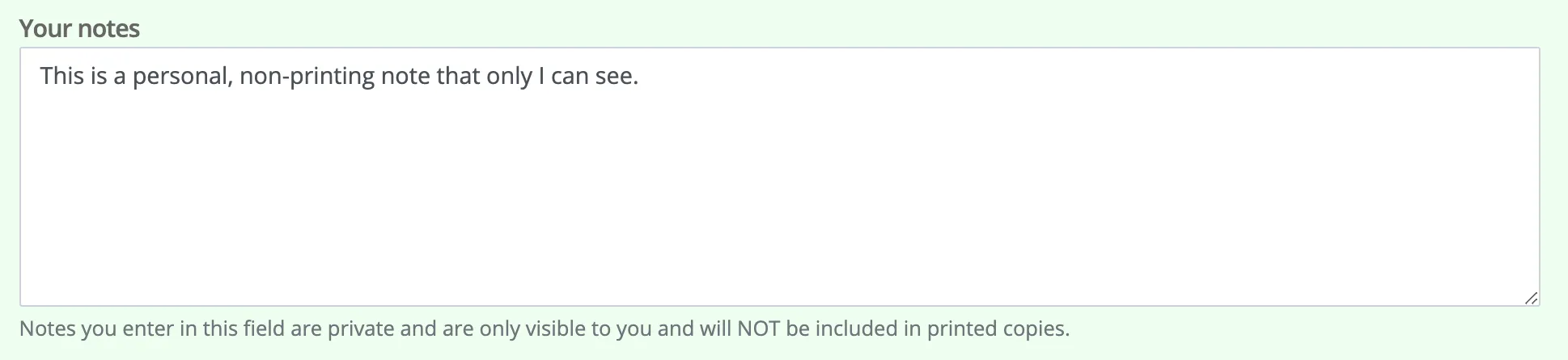 Add a personal note to the rundown