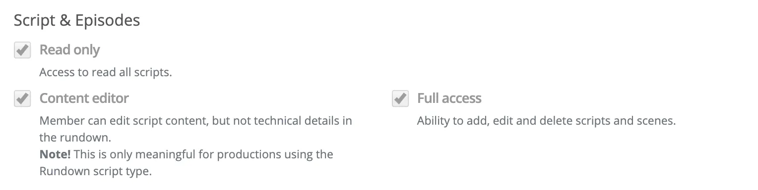 Permissions Rundowns