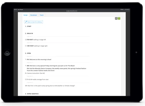 Distraction-free scriptwriter view in Dramatify