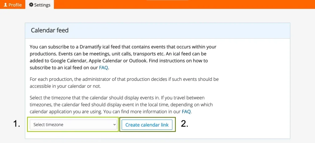 Create a calendar link
