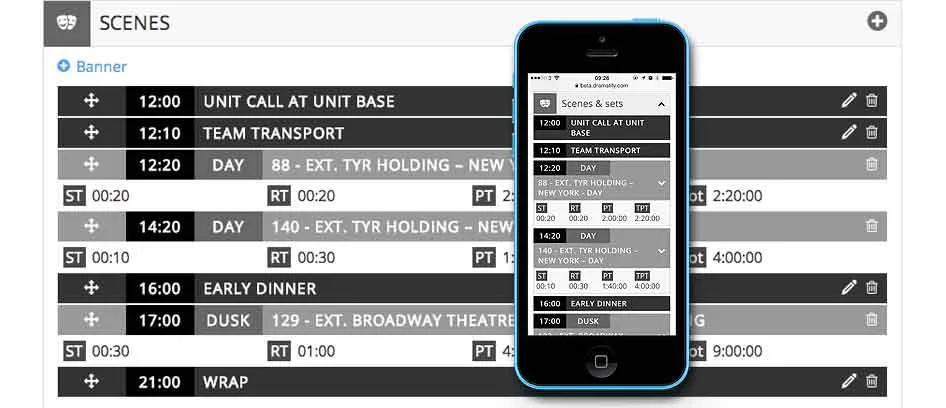 Adding banners, time codes and drag'n'drop scene order