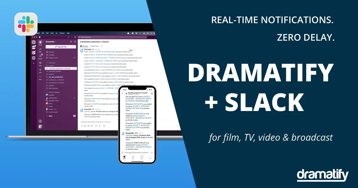 Dramatify Meets Slack: Faster Production Updates!