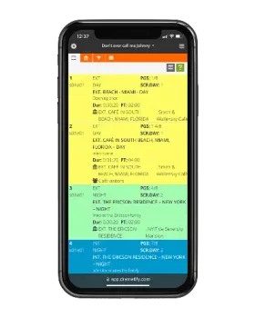 Story order stripboard on mobile