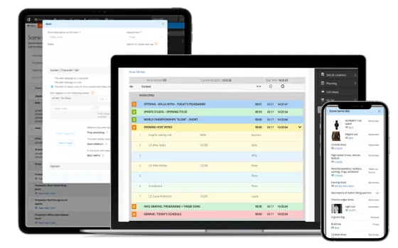 Three New Workflow Improvements for rundowns, scene items and call sheets requested by Production Teams