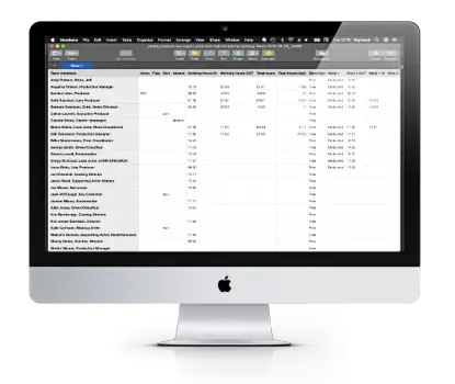 Export as daily spreadsheet
