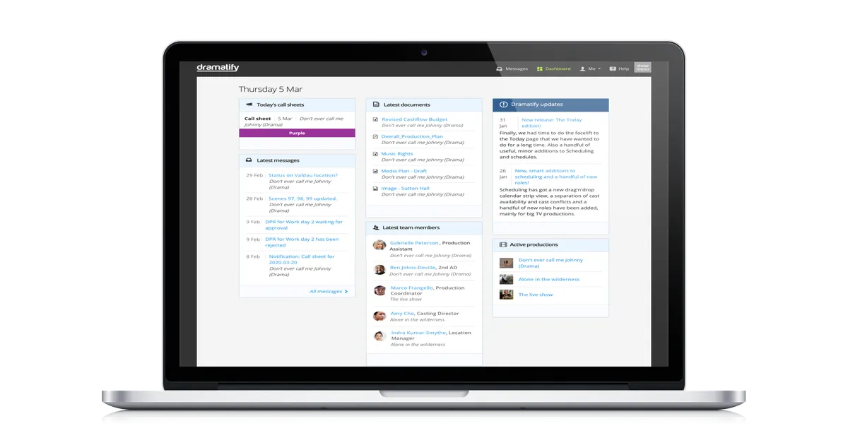 The Dashboard - A brand new production overview