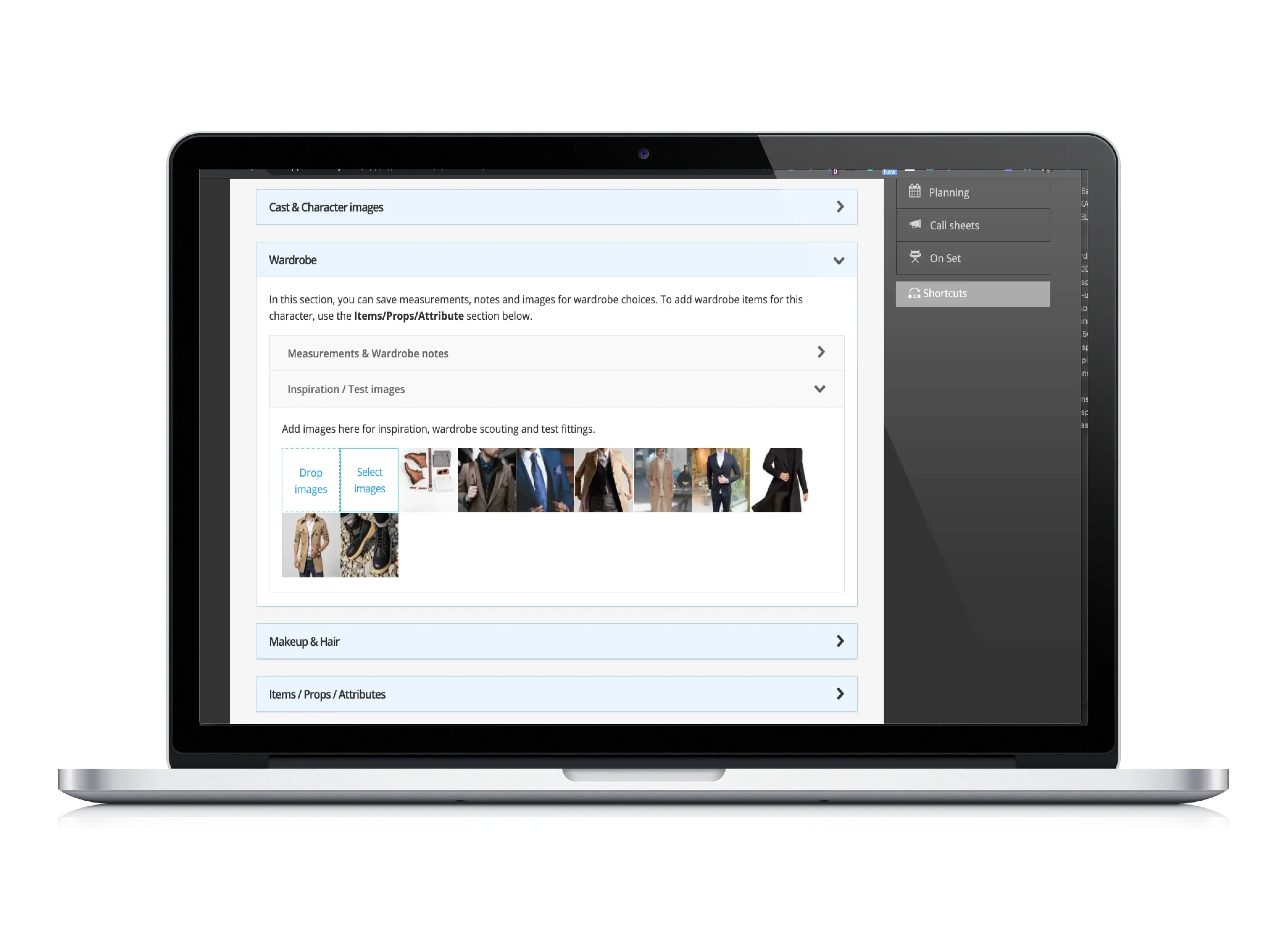 Wardrobe in Dramatify