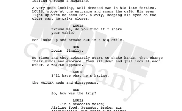 Watermarking a screenplay and drama scripts